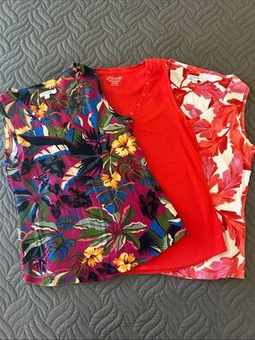 EUC - Bundle of 3 🎉 Chico’s Sleeveless 💯 Cotton Tank Tops